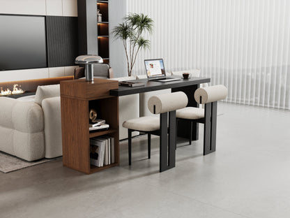 Modern and two tone black walnut side table