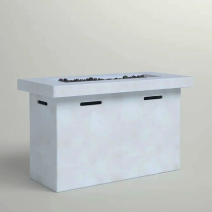 Reinforced Propane Outdoor Fire Pit Table white with vented sides by Unique Piece Furniture on Tampa Home & Garden Store