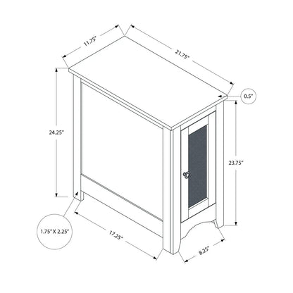 Accent end table Unique Piece Furniture with a mesh-panel cabinet door on Tampa Home & Garden Store