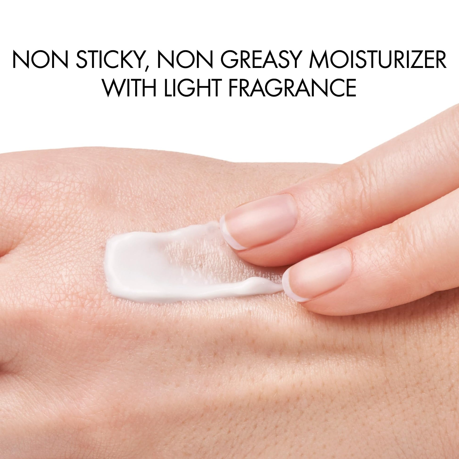 Vichy Neovadiol day cream swatch on fingertip, white non-greasy moisturizer texture on Tampa Home & Garden Store