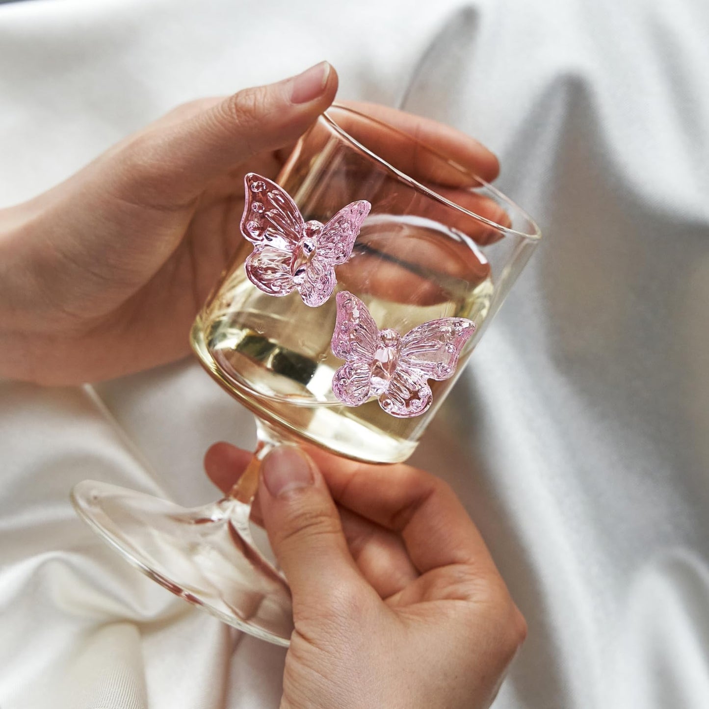 Butterfly Wine Goblet Set and Two Glass Holders