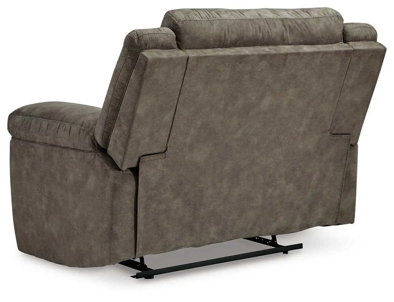 Laresview fossil brown zero-wall wide-seat recliner with plush upholstery and metal base on Tampa Home & Garden Store