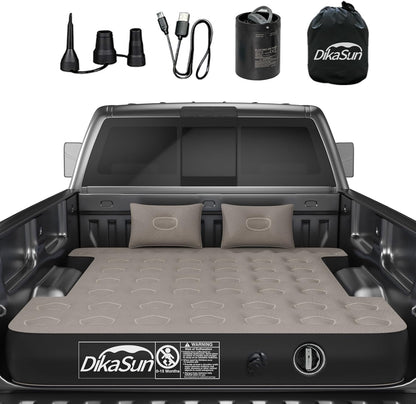 Dikasun Outdoor truck bed air mattress with pump kit; fits 5.5–5.8 ft or 6–6.5 ft beds on Tampa Home & Garden Store
