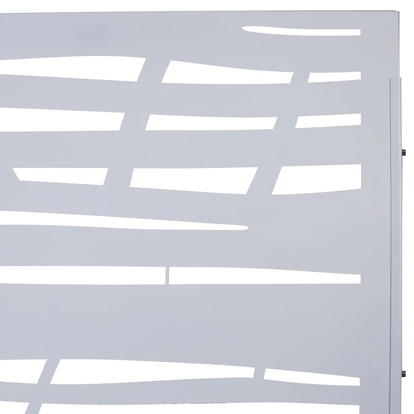 Metal privacy screen room divider gray with geometric cutouts by Unique Piece Furniture on Tampa Home & Garden Store