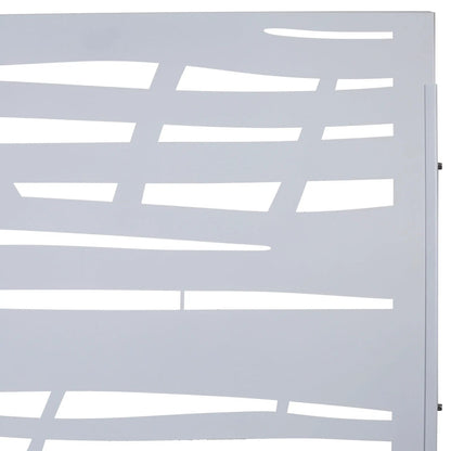 Metal privacy screen room divider gray with geometric cutouts by Unique Piece Furniture on Tampa Home & Garden Store