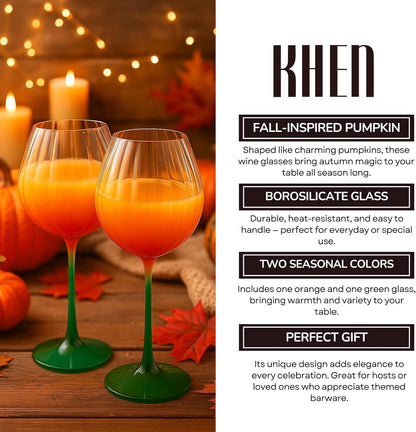 Lightweight Pumpkin Wine Glasses For a Cozy Party