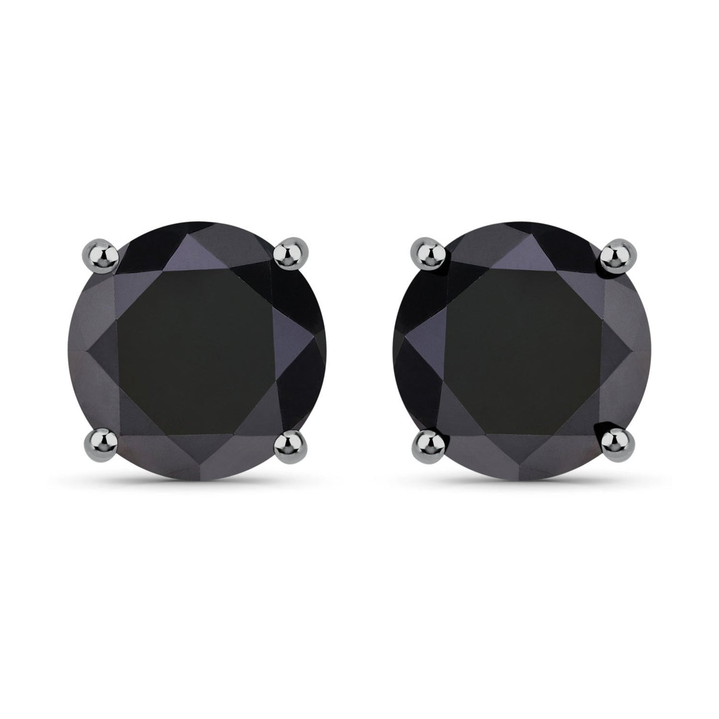 Earrings: Bids.com 4.25ct black diamond stud in 14K white gold, four-prong settings on Tampa Home & Garden Store