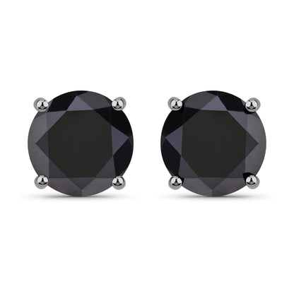 Earrings: Bids.com 4.25ct black diamond stud in 14K white gold, four-prong settings on Tampa Home & Garden Store