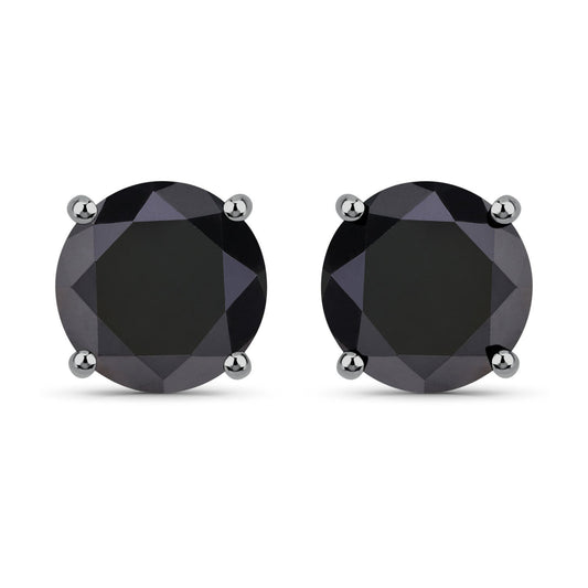 Earrings: Bids.com 4.25ct black diamond stud in 14K white gold, four-prong settings on Tampa Home & Garden Store