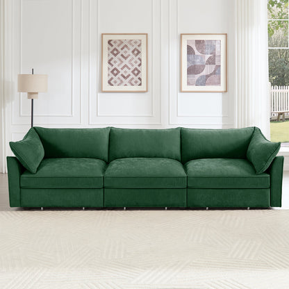 3 Seater Sofa with Pull Out Storage Drawers
