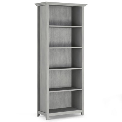 Amherst Five Shelf Bookcase Handcrafted Wood