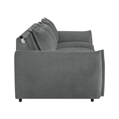 Eaden Gray Power Sofa and Full Foam Sleeper