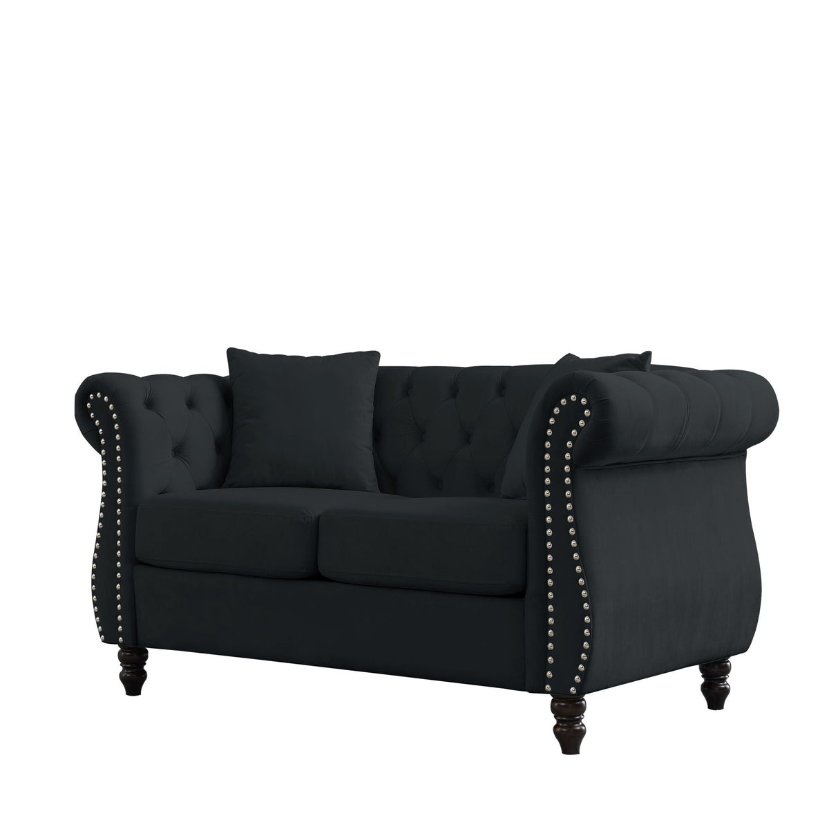 Chesterfield Sofa With Nailhead Trim and Cushions