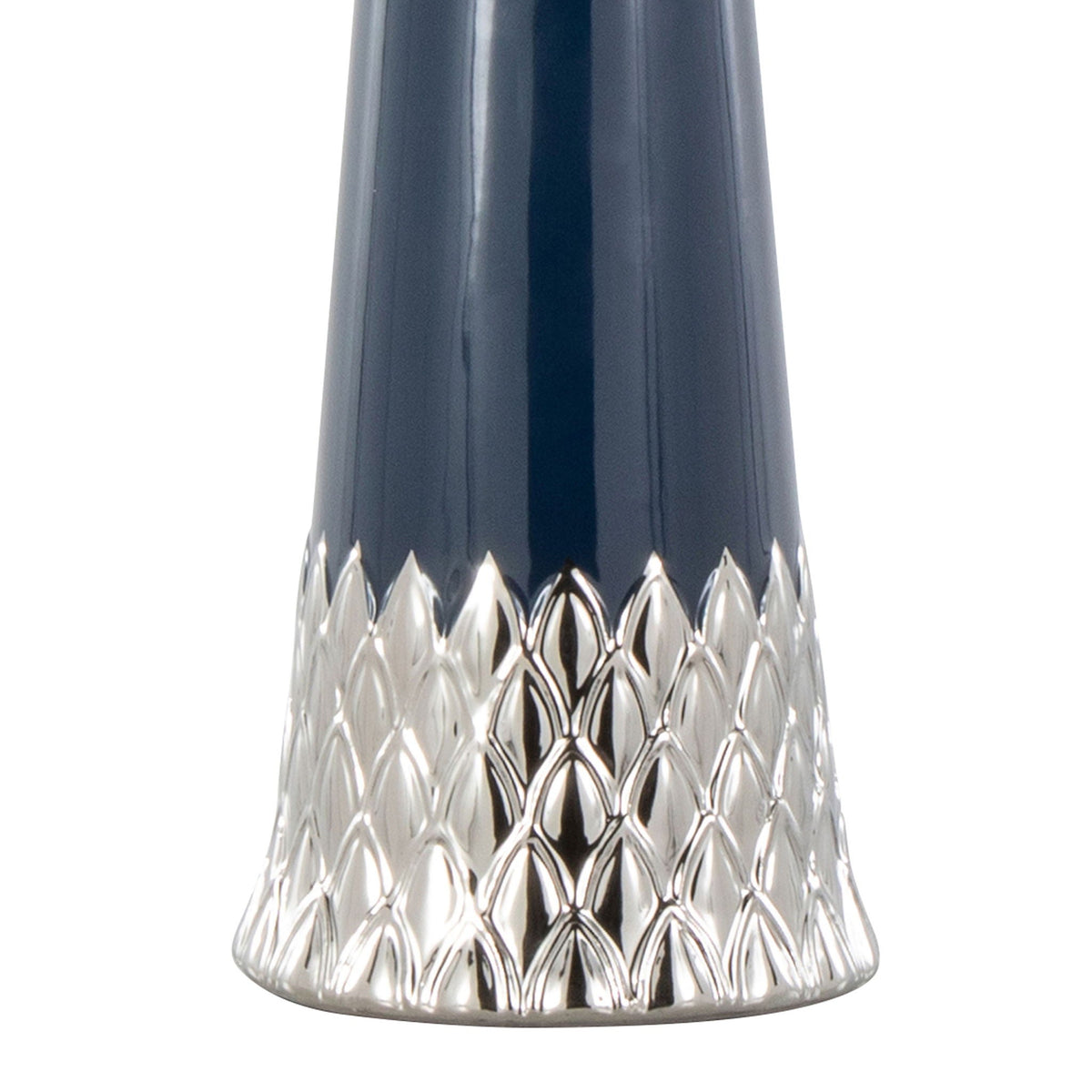Penelope table lamp body dark blue glass with crystal base HouseOfZazla on Tampa Home & Garden Store