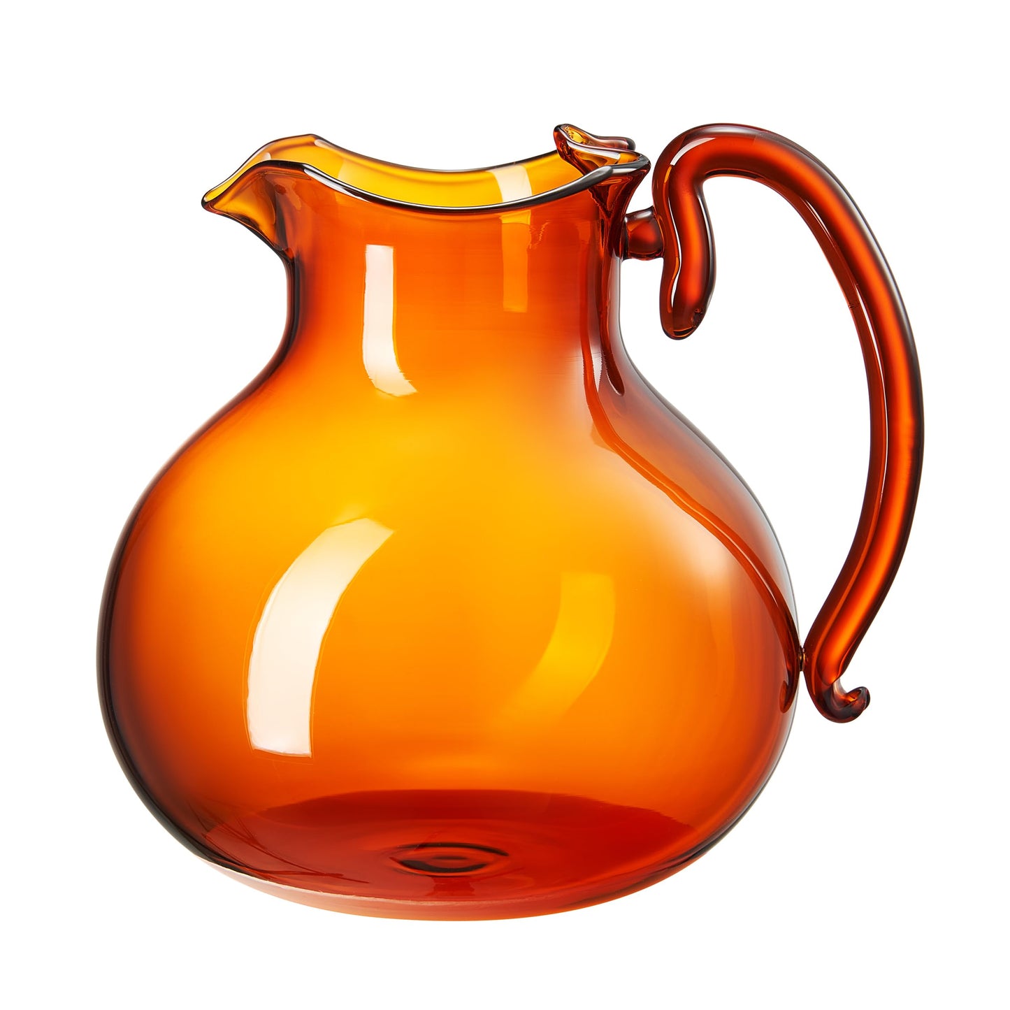 Handmade Murano Amber Glass Jug And Pitcher