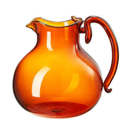 Handmade Murano Amber Glass Jug And Pitcher