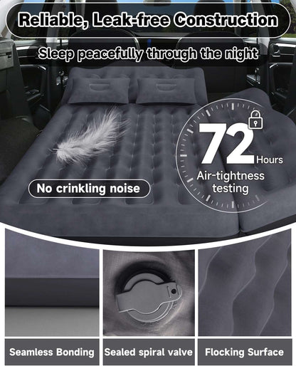 Back Seat Air Mattress Umbrauto in dark gray with flocked surface on Tampa Home & Garden Store