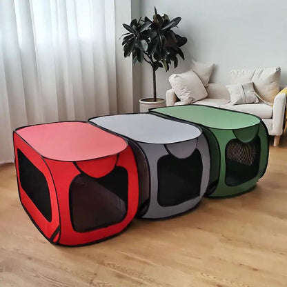 Small and Medium-sized Dog Portable Pet Car Cage trio in red, gray and green by FLIPSTYLEZLLC on Tampa Home & Garden Store