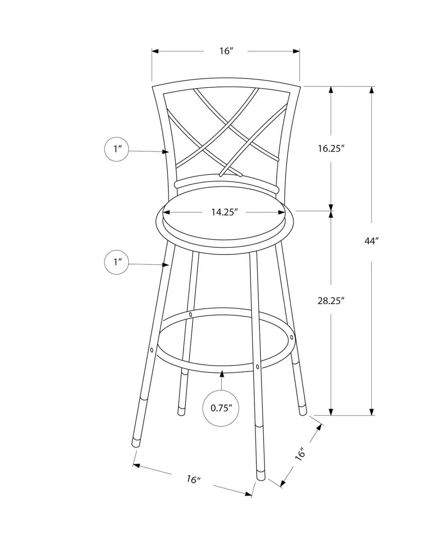 Swivel bar stool set of 2, bar-height with lattice back, Unique Piece Furniture on Tampa Home & Garden Store