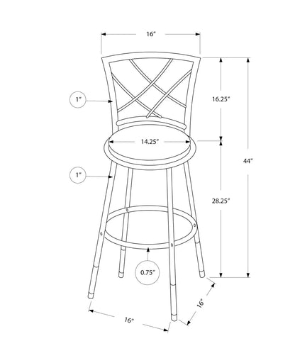 Swivel bar stool set of 2, bar-height with lattice back, Unique Piece Furniture on Tampa Home & Garden Store