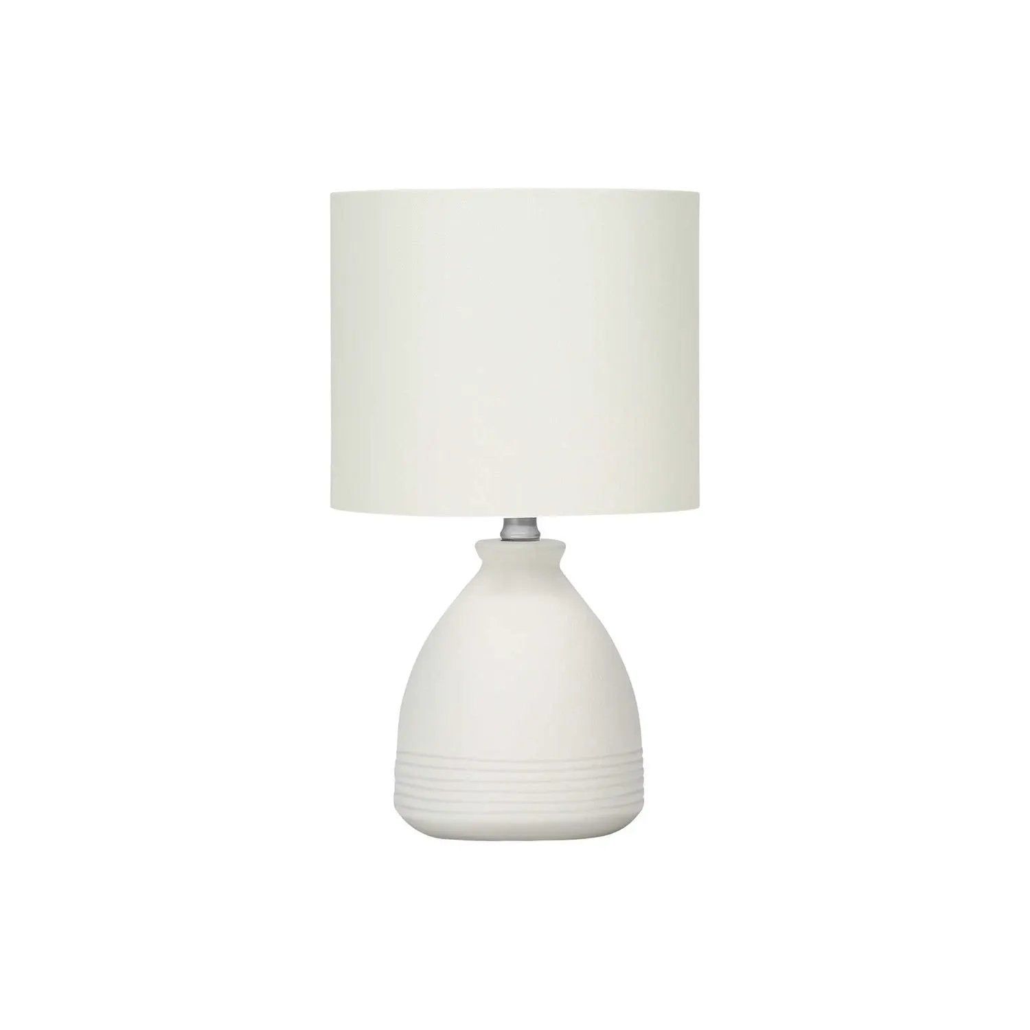Table lamp cream ceramic base with cylindrical shade by Unique Piece Furniture on Tampa Home & Garden Store