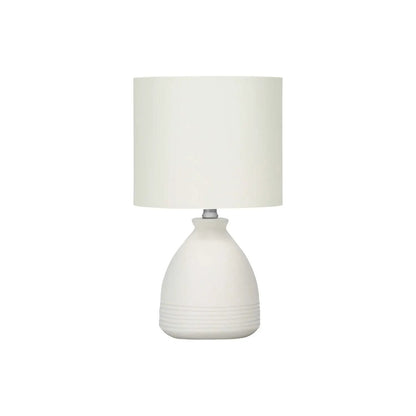 Table lamp cream ceramic base with cylindrical shade by Unique Piece Furniture on Tampa Home & Garden Store