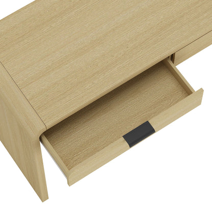 Oak office desk with 2 drawers, Grace Collection, natural finish, HouseOfZazla writing desk on Tampa Home & Garden Store