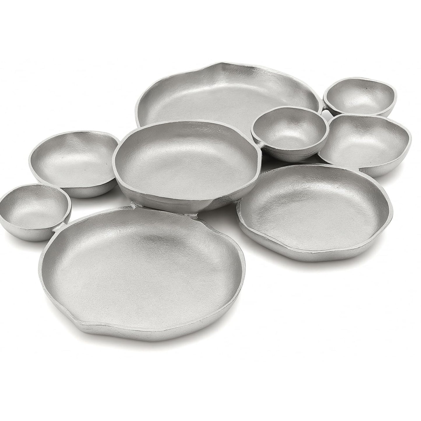 Cluster Silver And Brass Decorative Bowls