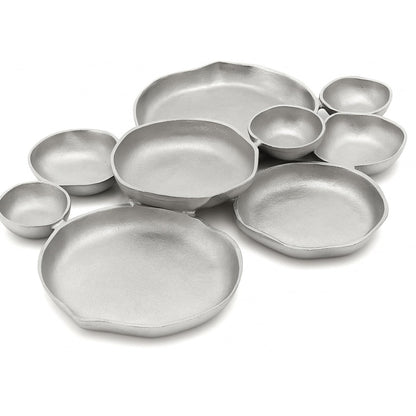Cluster Silver And Brass Decorative Bowls