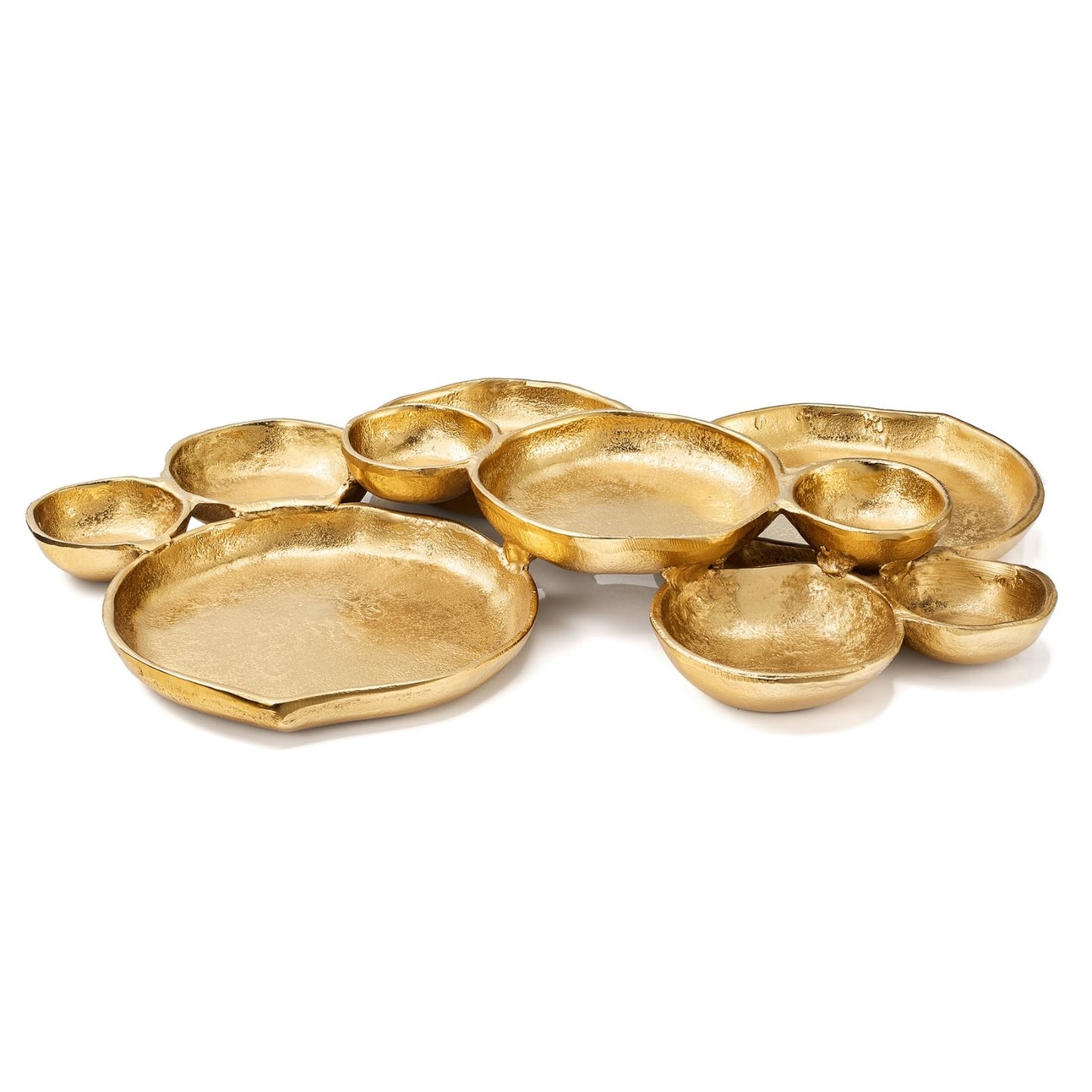Modern Gold Cluster Serving Bowls Decor Tray