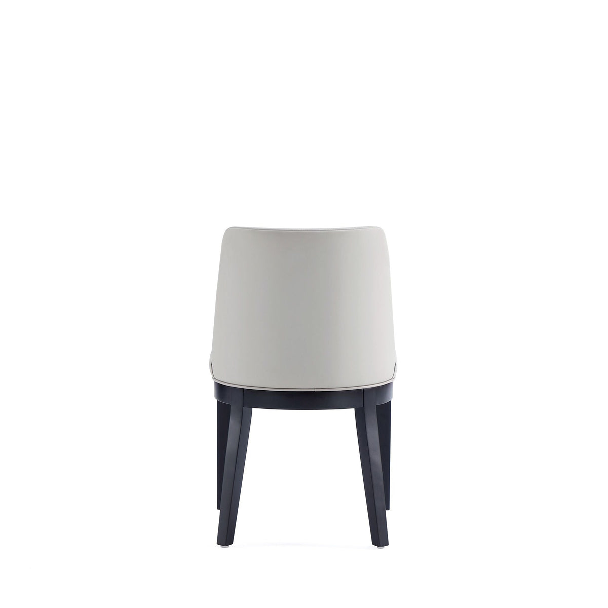 Upholstered dining chair with gray fabric, solid beech frame, dark legs on Tampa Home & Garden Store