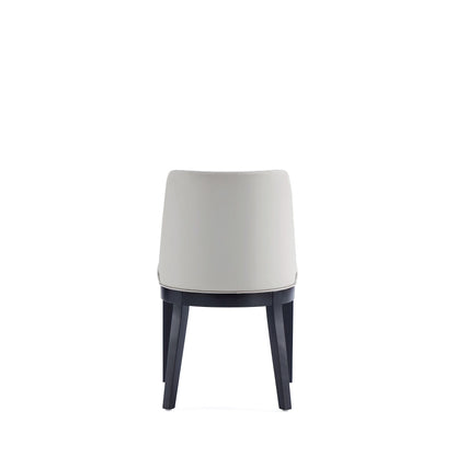 Upholstered dining chair with gray fabric, solid beech frame, dark legs on Tampa Home & Garden Store