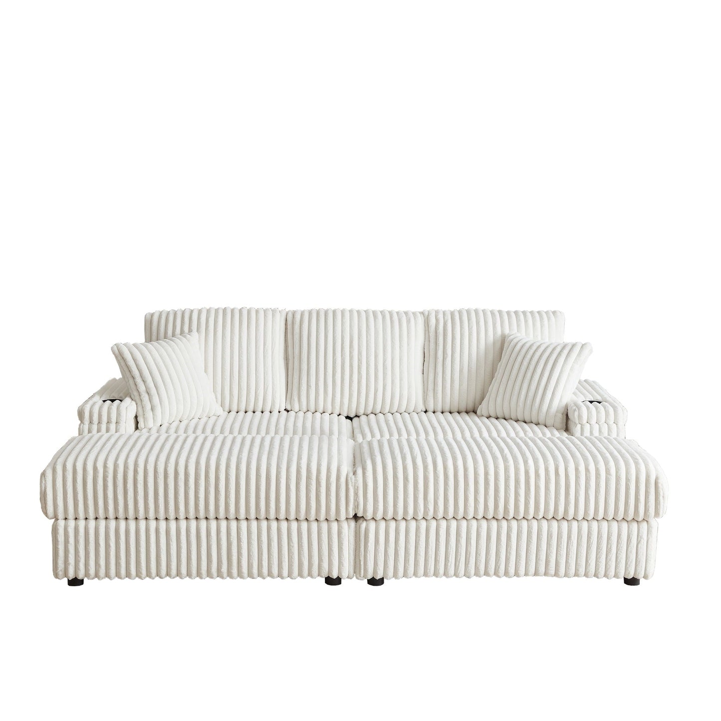 3 Seater Sofa With 2 Ottomans and Storage