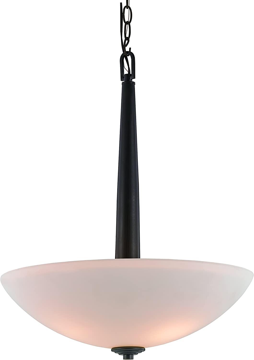 Oil Rubbed Bronze and Frosted Glass Pendant