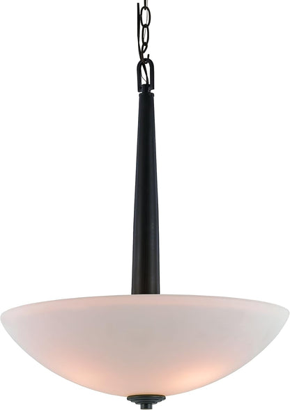 Oil Rubbed Bronze and Frosted Glass Pendant