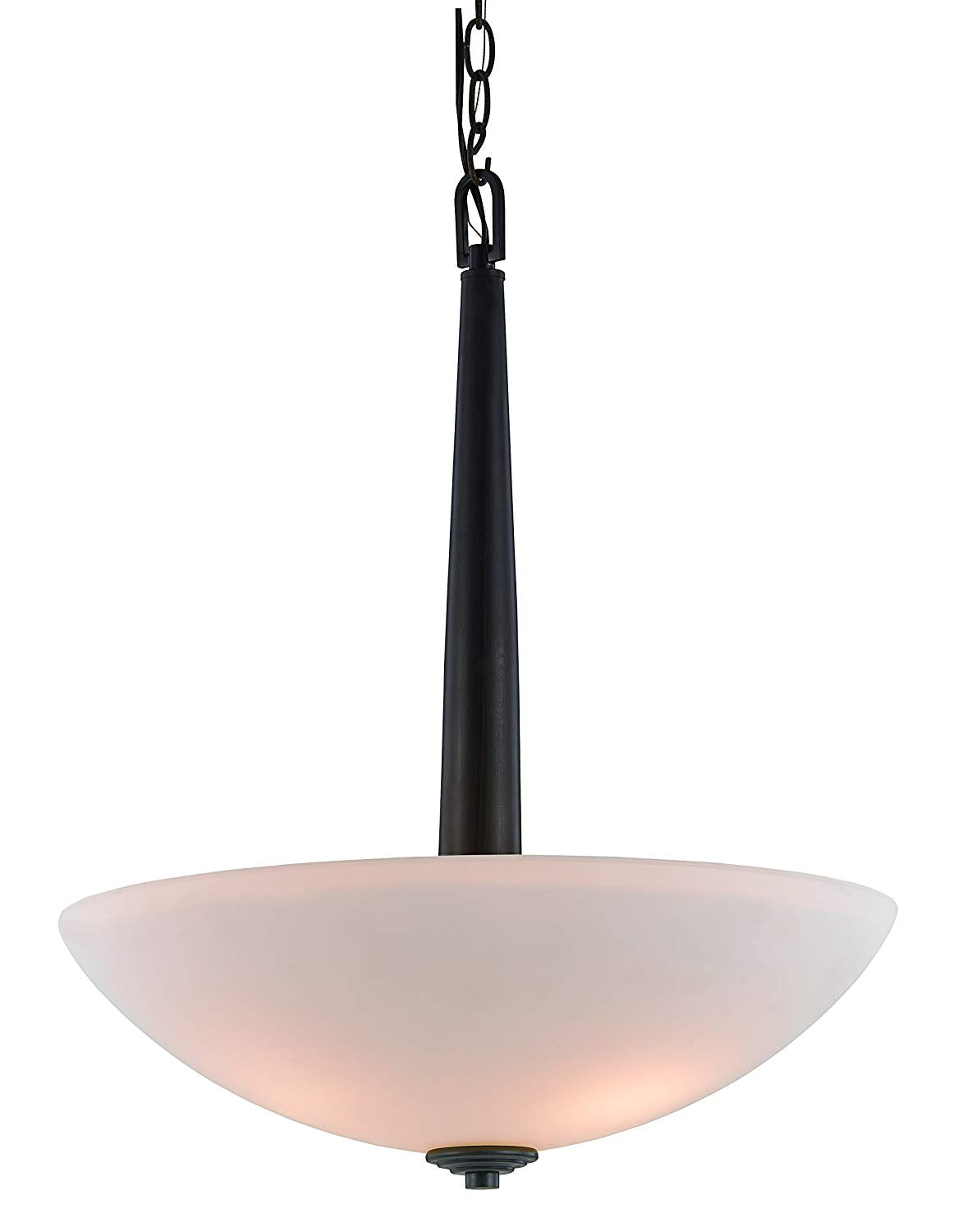 Oil Rubbed Bronze and Frosted Glass Pendant