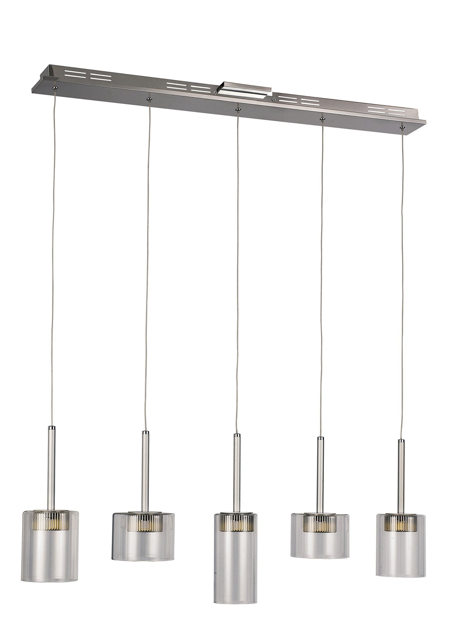 Polished and Clear Glass Led Island Pendant