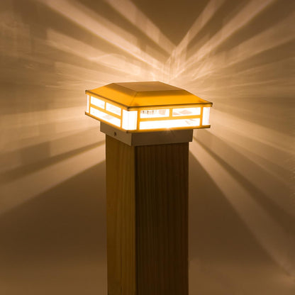 CPL01 Modern 12V AC/DC Low Voltage LED Post Cap Light for 4x4 or 5x5 Posts 120 Lumens Warm White