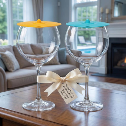 Floating Wine Glasses for Pool with Cooling Lids