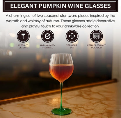 Lightweight Pumpkin Wine Glasses For a Cozy Party