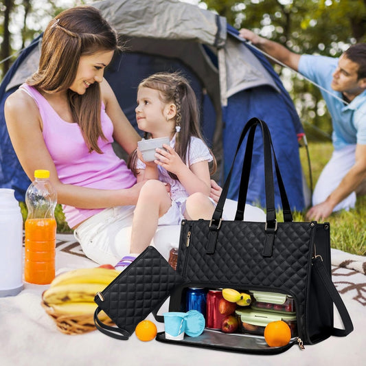 2 in 1 Insulated Lunch Tote with Laptop Compartment 15 Inch Work Bag - Tampa Home & Garden Store