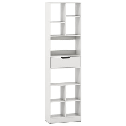 71inch Tall Freestanding Bookcase with Drawer 10-Cube Storage Organizer