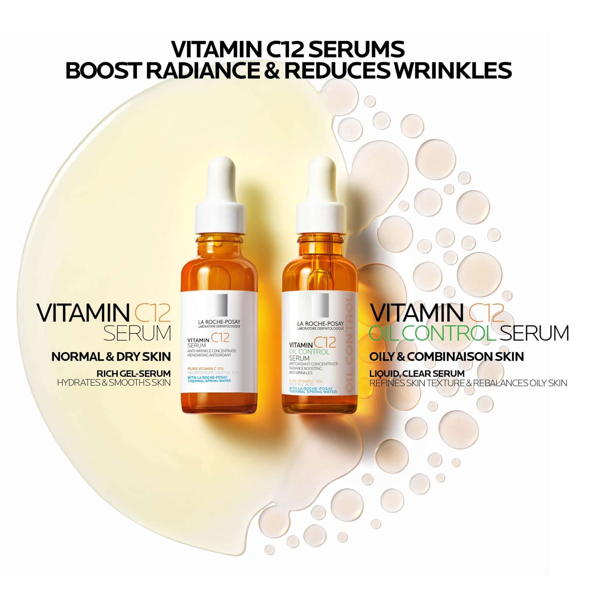 La Roche-Posay Vitamin C12 Serum bottles with amber glass and white droppers, two bottles on Tampa Home & Garden Store