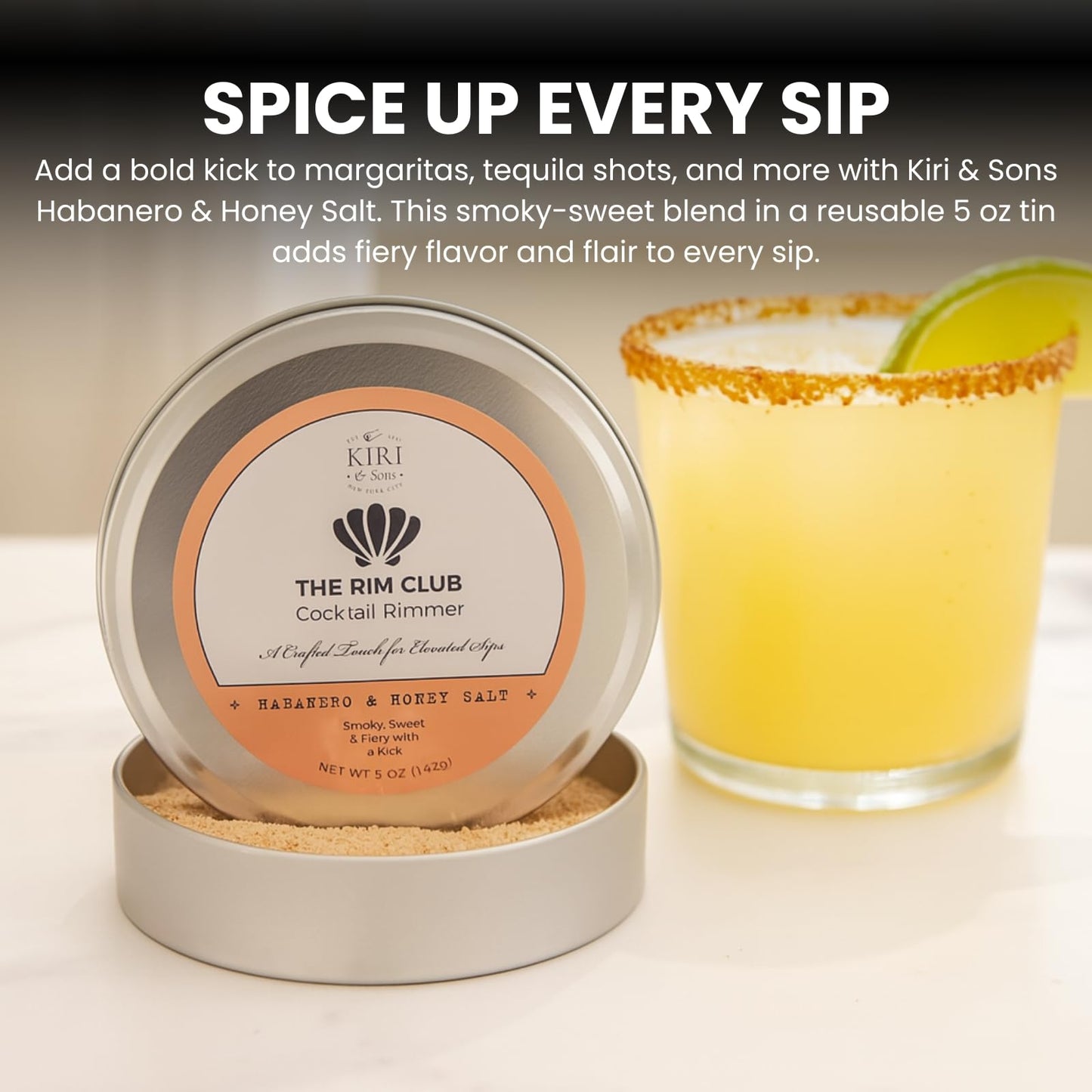 Smoky Habanero and Sweet Honey Cocktail Salt