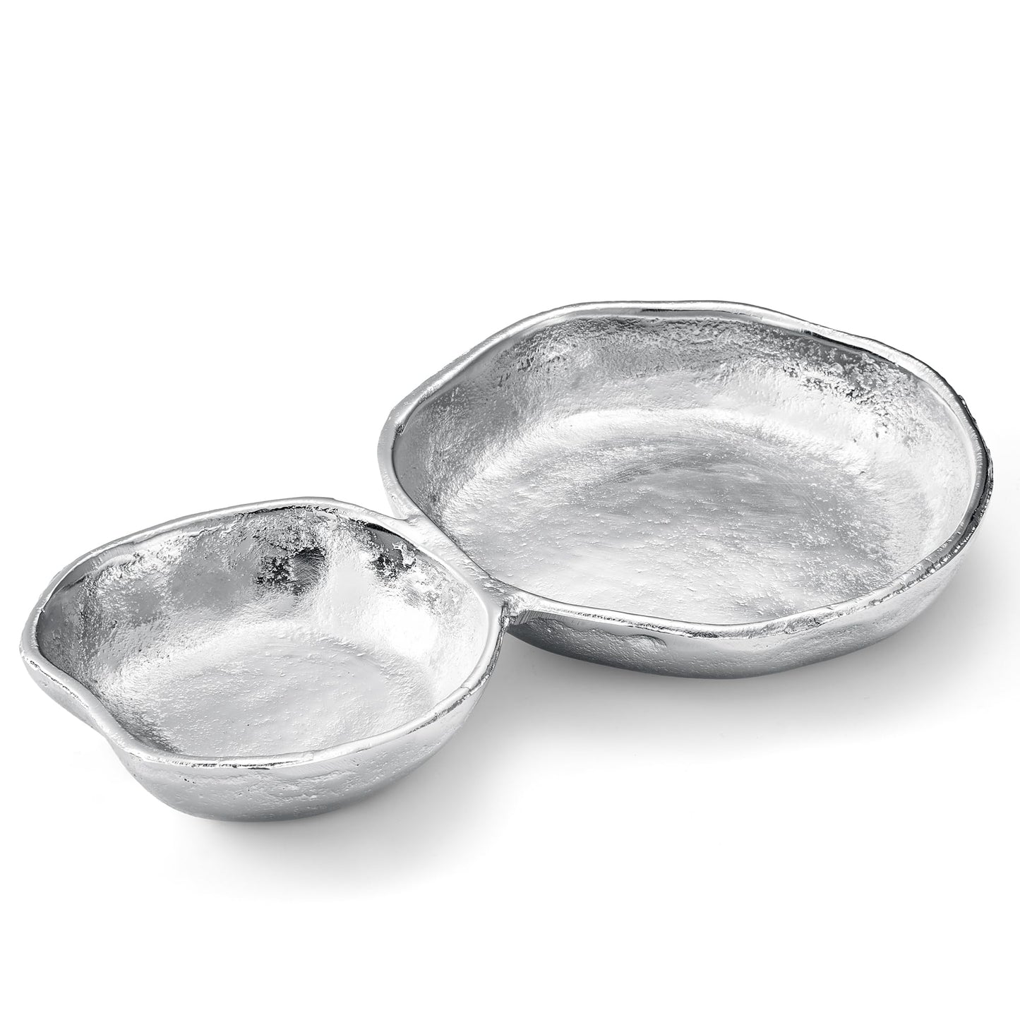 A Pair Of Silver Cluster Decorative Serving Bowls