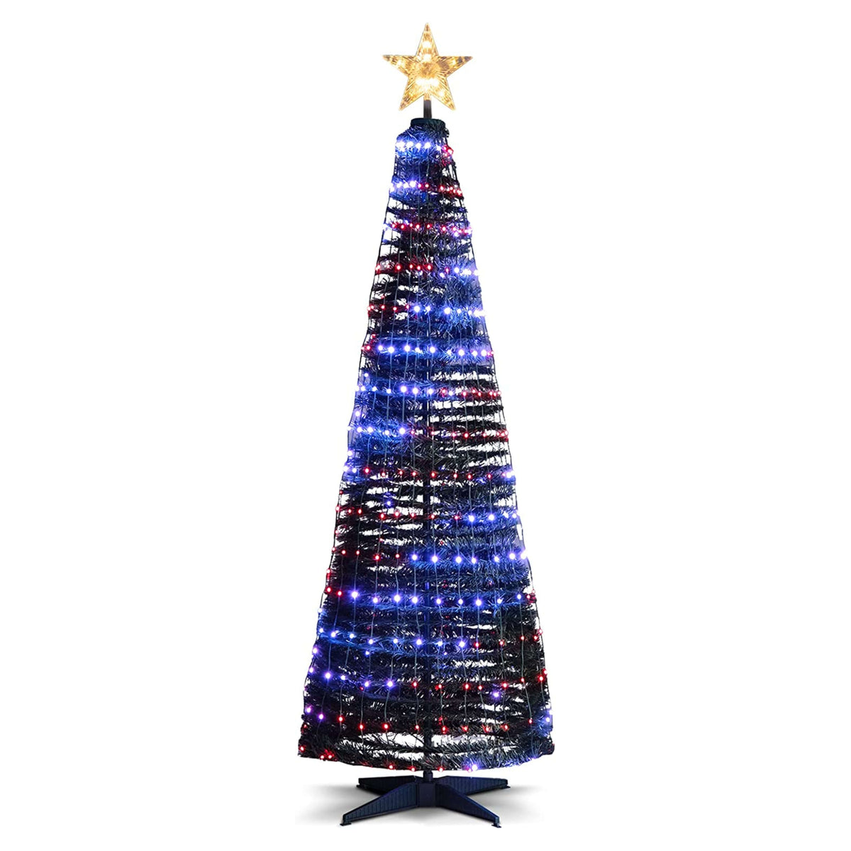 6.2 ft pop-up lighted Christmas tree with 282 RGB LEDs, green by DirectDeals on Tampa Home & Garden Store