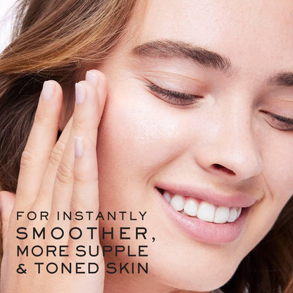 Nuxe Merveliance Lift Firming Face Serum being applied to the cheek of a smiling woman on Tampa Home & Garden Store
