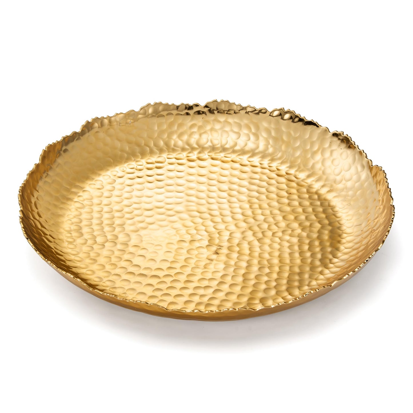 Gold Hammered Aluminum Bowl and Home Centerpiece