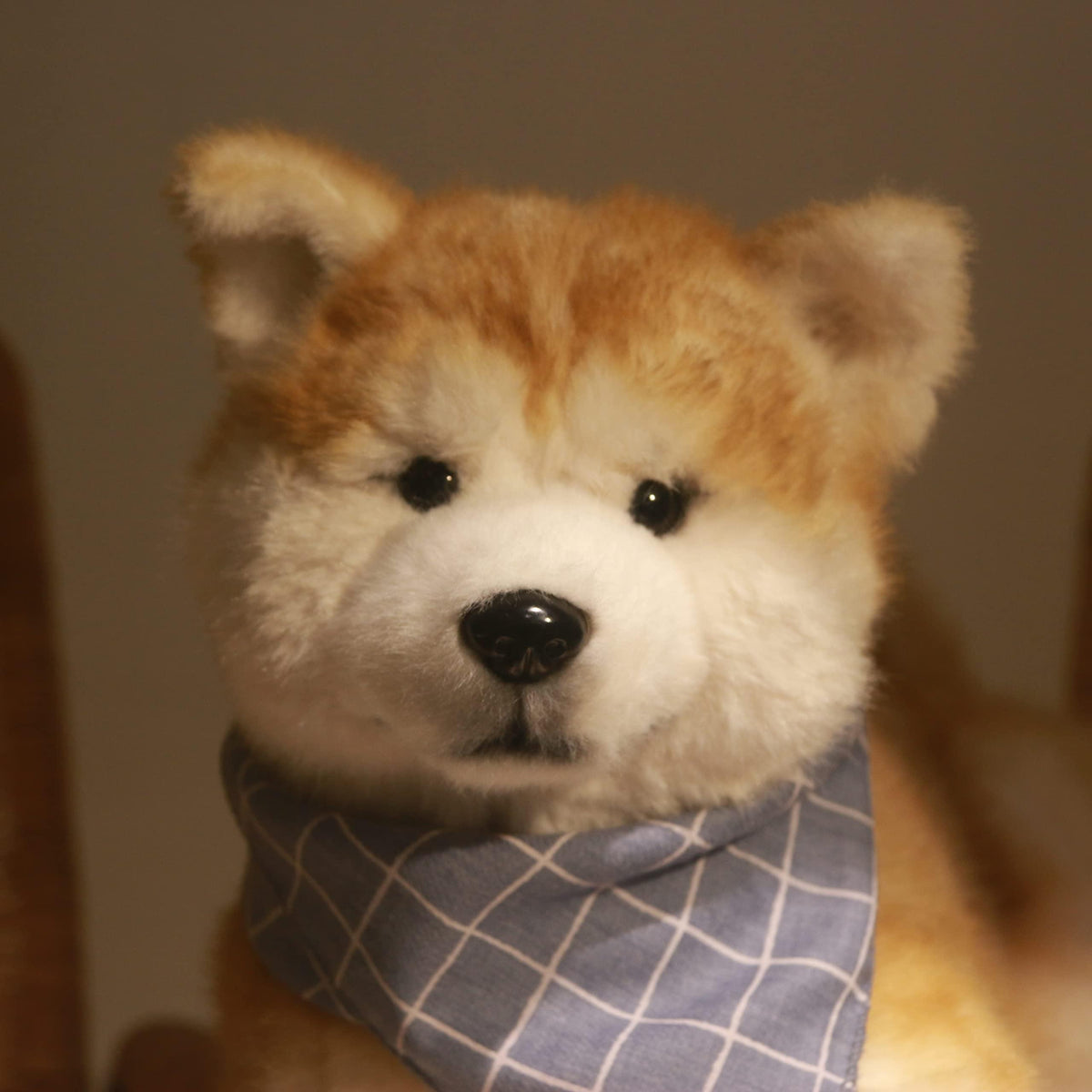 Akita dog plush stuffed animal by Chongker, orange fur and black nose, cuddly gift to dog lovers on Tampa Home & Garden Store