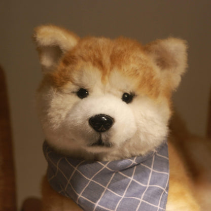 Akita dog plush stuffed animal by Chongker, orange fur and black nose, cuddly gift to dog lovers on Tampa Home & Garden Store